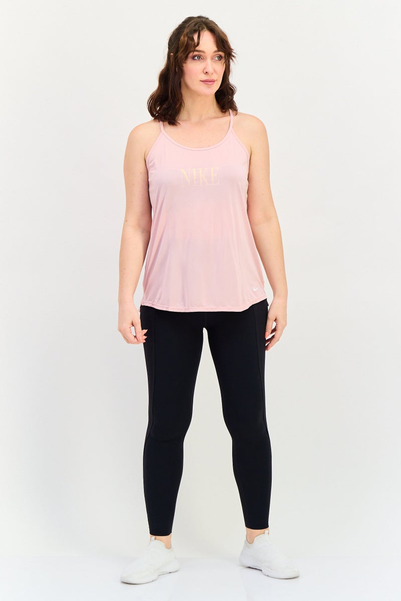 Nike تي شيرت تدريب بدون أكمام للنساء بتقنية دري فيت، وردي - Image 4